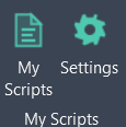 My Scripts ribbon buttons